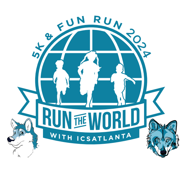 2024 ICSAtlanta Run the World logo