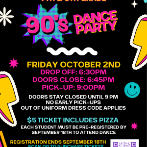 Middle School Dance Registration